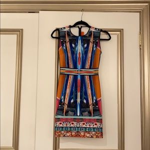 Clover Canyon midi colourful mixed print dress